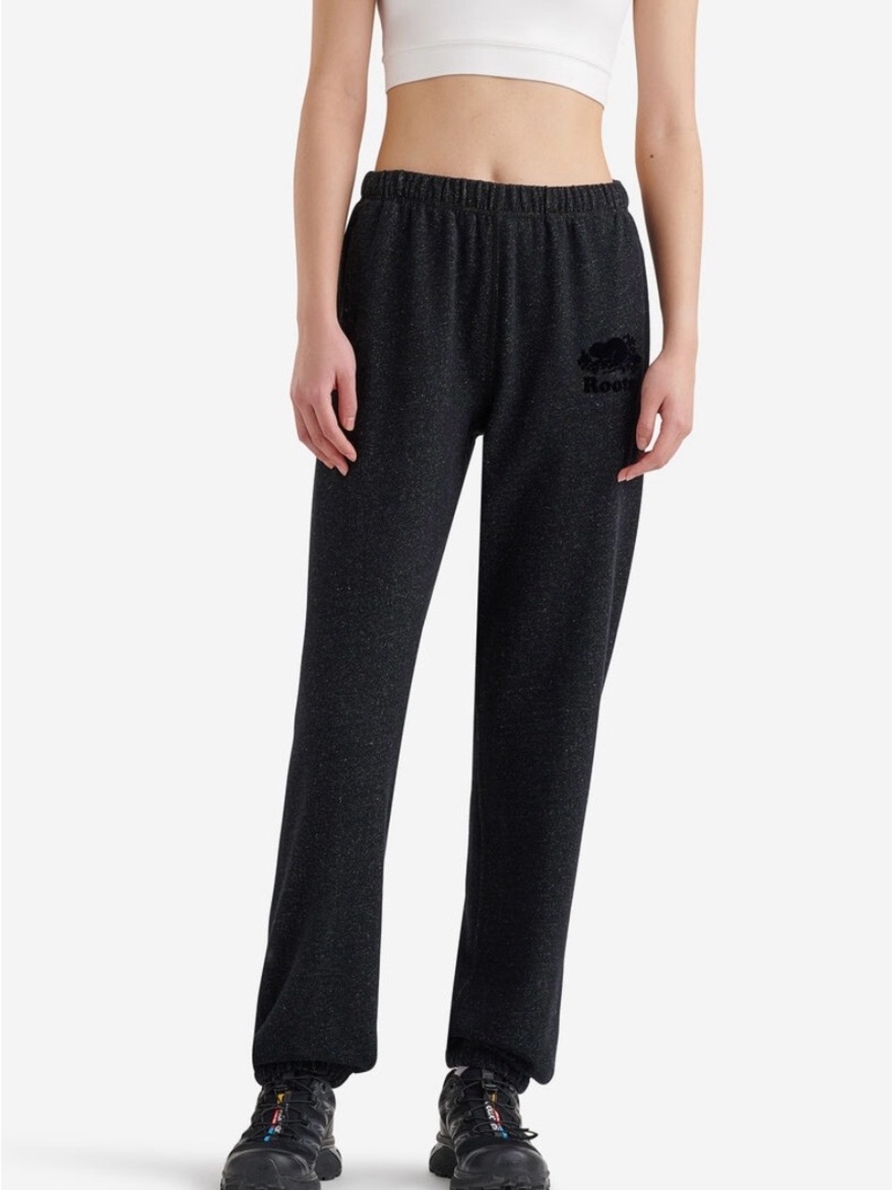 Original Roots Drawstring Sweatpants in Black Pepper.